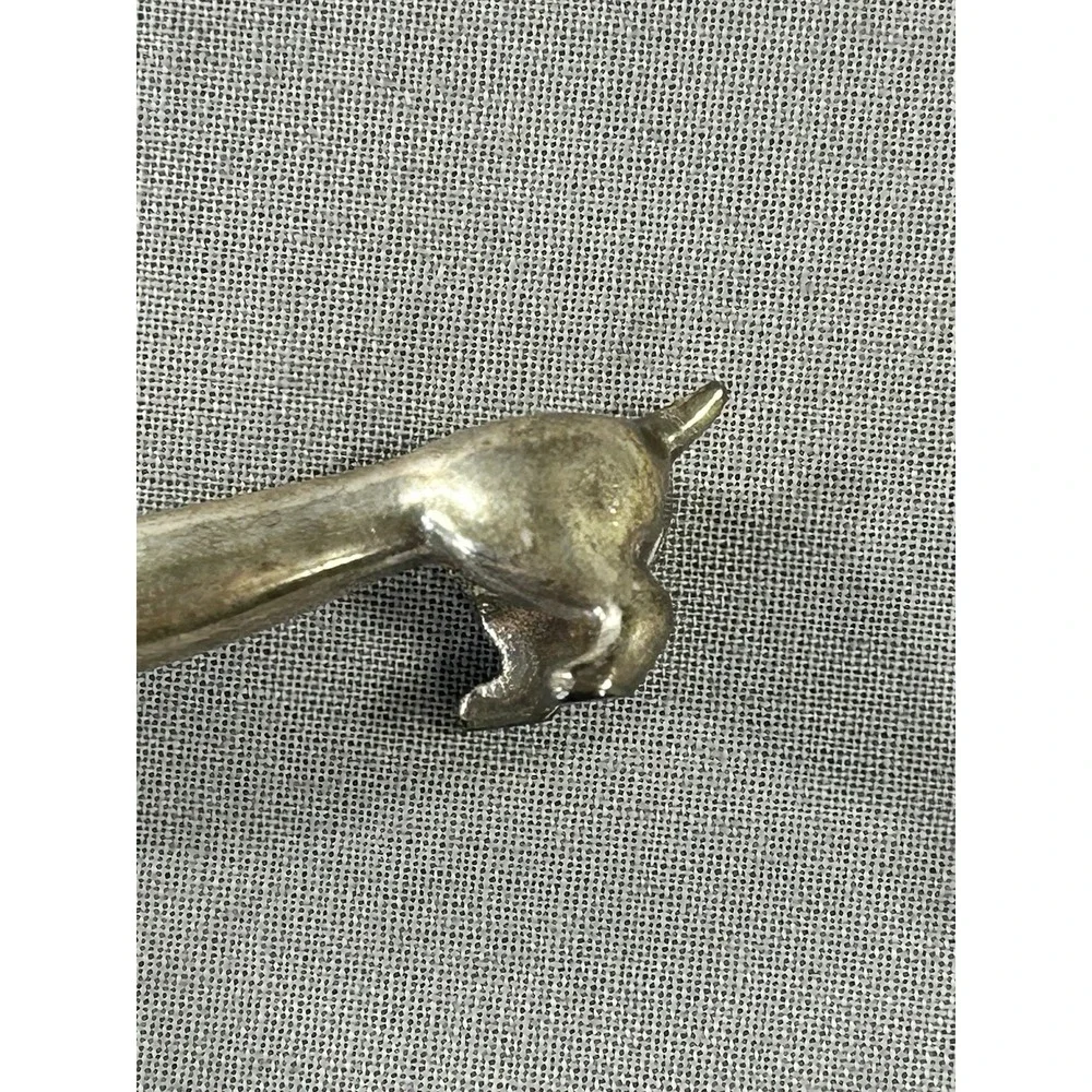 vintage silver-plated cat-shaped knife rests lot 12 Holiday Whimsical Art Deco